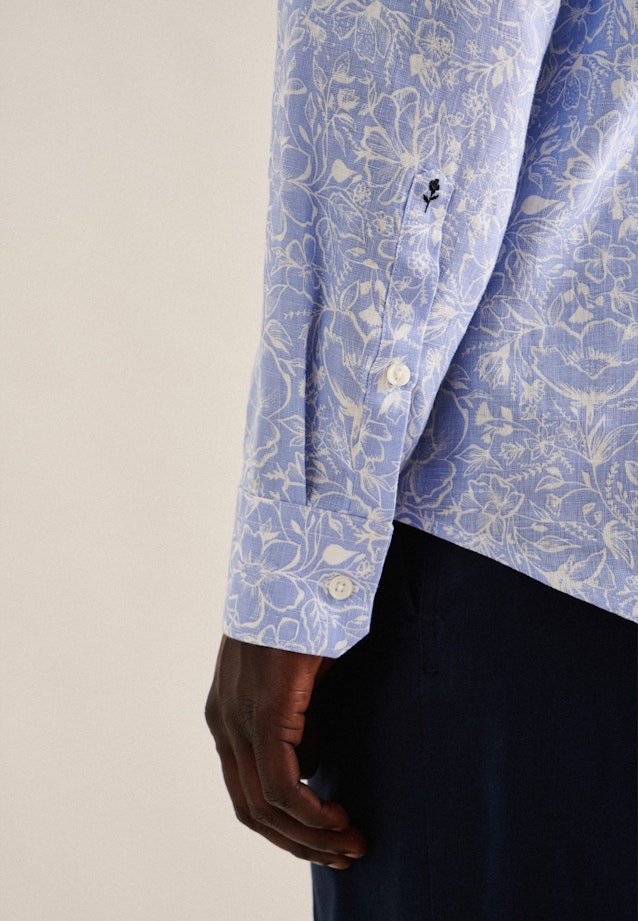 Slim Business shirt Floral in Light Blue |  Seidensticker Onlineshop