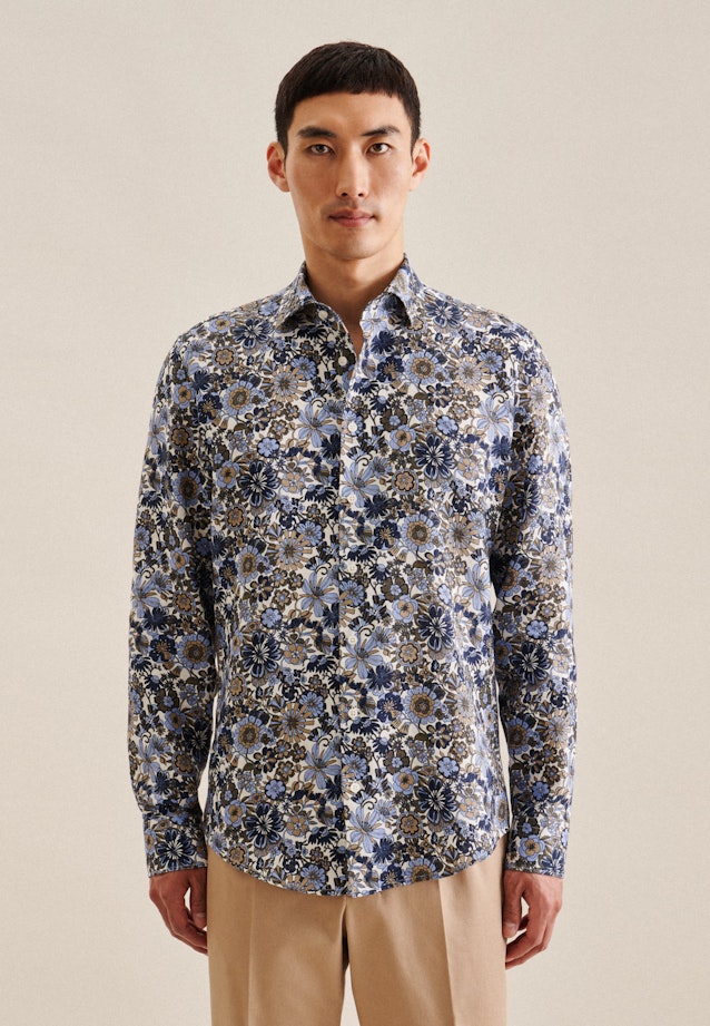 Slim Business Hemd Floral in Dunkelblau |  Seidensticker Onlineshop