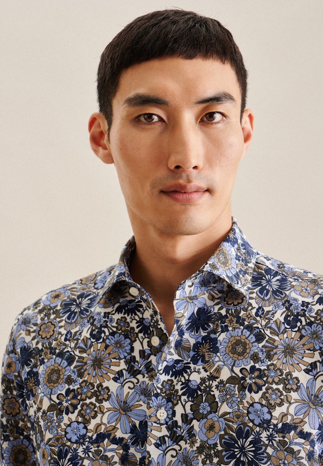 Business Shirt in Slim with Kent-Collar in Dark Blue |  Seidensticker Onlineshop