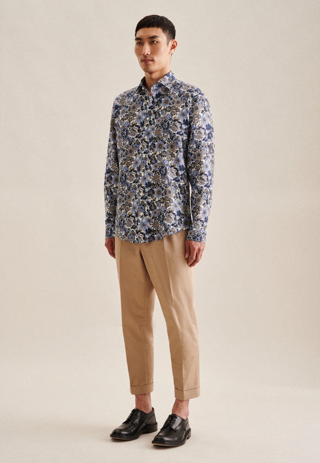 Slim Business Hemd Floral in Dunkelblau |  Seidensticker Onlineshop