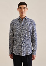 Shaped Chemise d'affaires Floral in Bleu Foncé |  Seidensticker Onlineshop