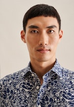 X-Slim Business Hemd Floral in Dunkelblau |  Seidensticker Onlineshop