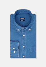 Regular Casual Hemd Uni in Mittelblau |  Seidensticker Onlineshop