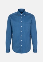 Regular Casual shirt Uni in Medium Blue |  Seidensticker Onlineshop