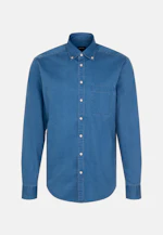 Regular Casual Hemd Uni in Mittelblau |  Seidensticker Onlineshop