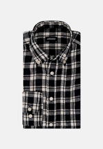 Leinen Casual Hemd in Regular mit Button-Down-Kragen in Dunkelblau |  Seidensticker Onlineshop