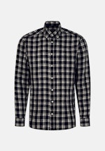 Leinen Casual Hemd in Regular mit Button-Down-Kragen in Dunkelblau |  Seidensticker Onlineshop