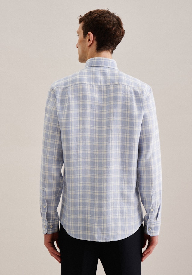 Casual overhemd in Regular with Button-Down-Kraag in Lichtblauw | Seidensticker Onlineshop