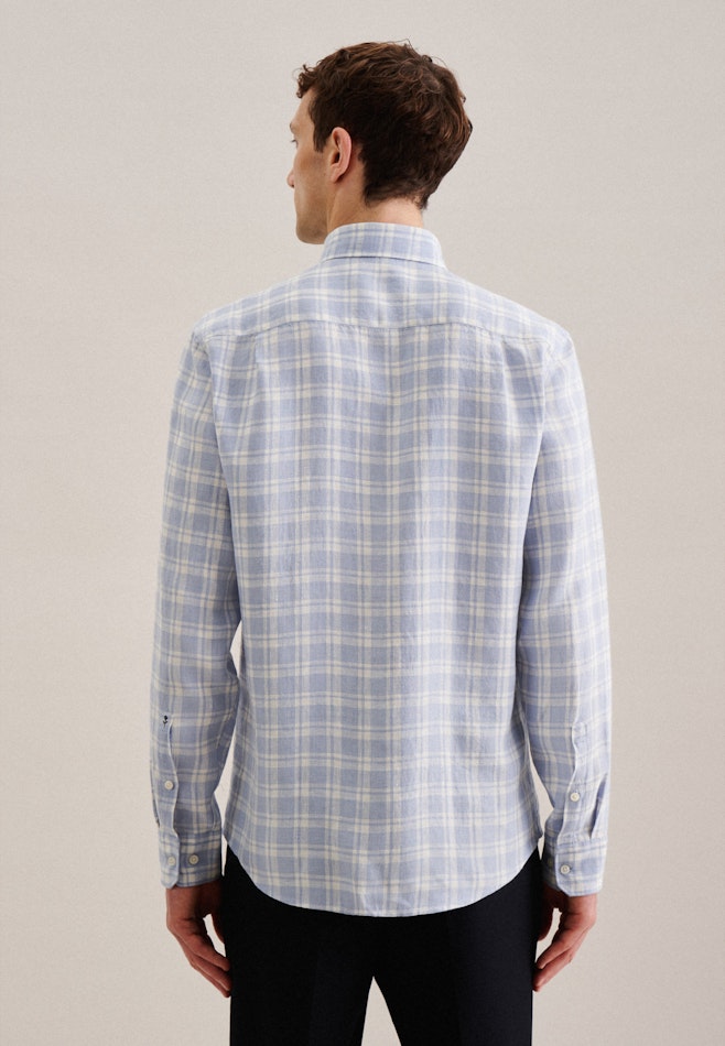 Casual Shirt in Regular with Button-Down-Collar in Light Blue | Seidensticker online shop