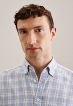 Regular Casual Hemd Karo in Hellblau |  Seidensticker Onlineshop