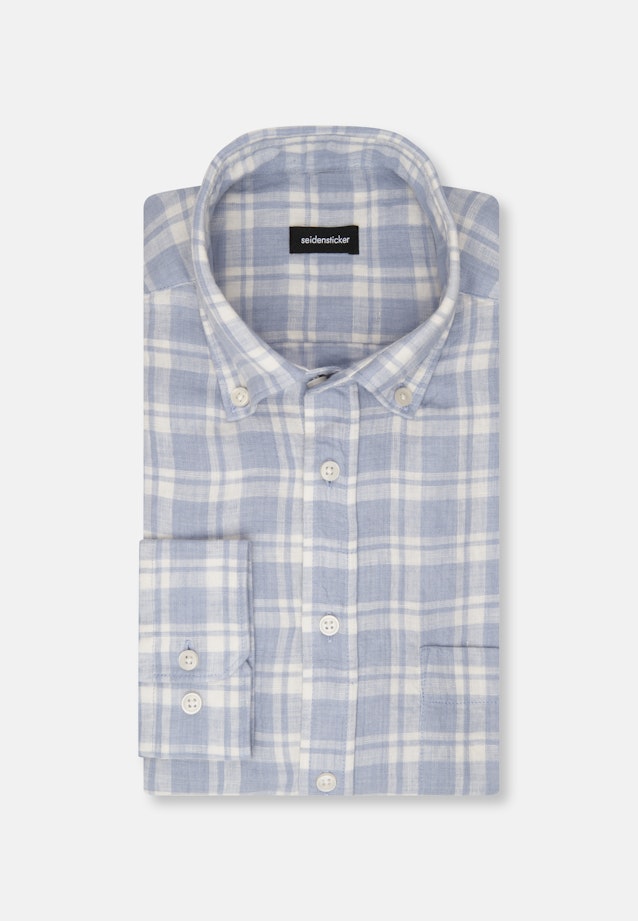 Regular Casual Hemd Karo in Hellblau |  Seidensticker Onlineshop