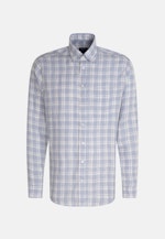 Leinen Casual Hemd in Regular mit Button-Down-Kragen in Hellblau |  Seidensticker Onlineshop