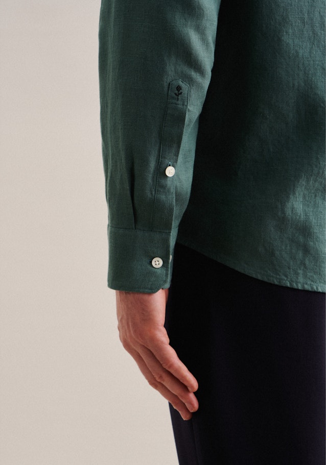Regular Casual Hemd Uni in Grün | Seidensticker Onlineshop