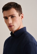 Regular Casual shirt Uni in Dark Blue |  Seidensticker Onlineshop