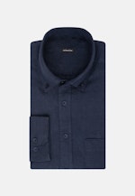 Leinen Casual Hemd in Regular mit Button-Down-Kragen in Dunkelblau |  Seidensticker Onlineshop