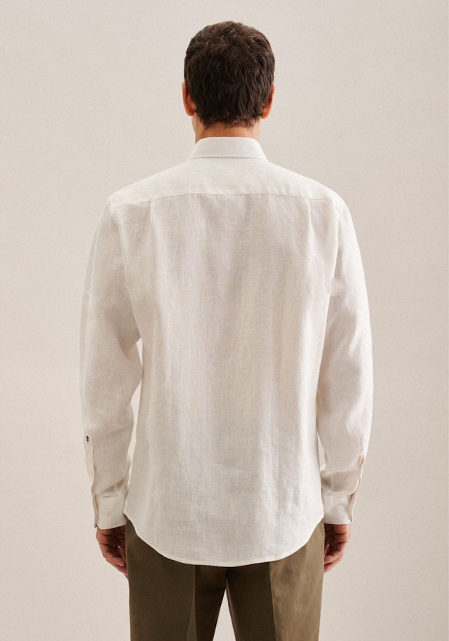 Casual Shirt in Regular with Button-Down-Collar in Ecru | Seidensticker Onlineshop