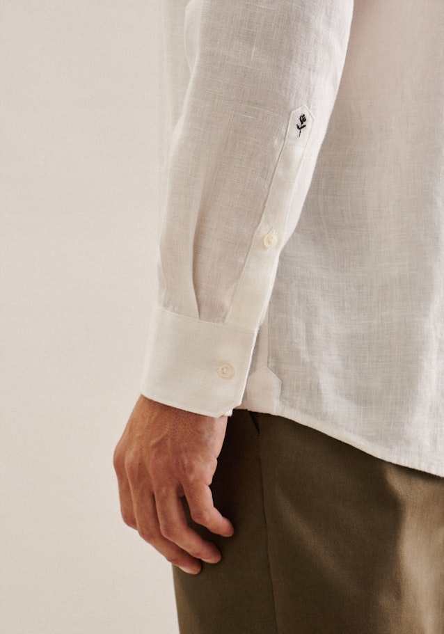 Regular Casual Hemd Uni in Ecru | Seidensticker Onlineshop