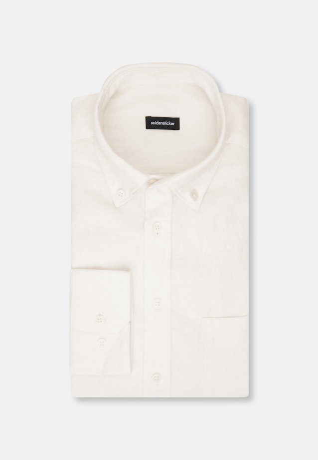 Regular Casual Hemd Uni in Ecru |  Seidensticker Onlineshop
