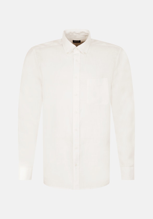 Casual Shirt in Regular with Button-Down-Collar in Ecru |  Seidensticker Onlineshop