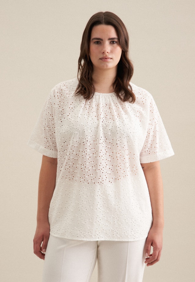 Chemisier Broderie à Trous in Blanc |  Seidensticker Onlineshop
