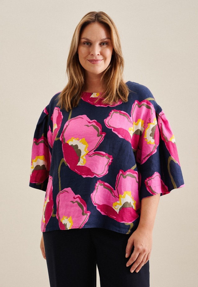 Shirt Floral in Dunkelblau |  Seidensticker Onlineshop