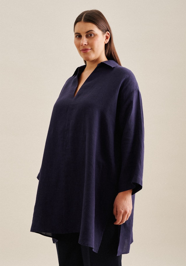 Grande taille Collar Dress in Dark Blue | Seidensticker Onlineshop