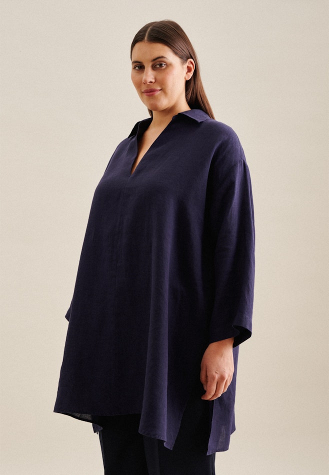 Grande taille Collar Dress in Dark Blue | Seidensticker online shop