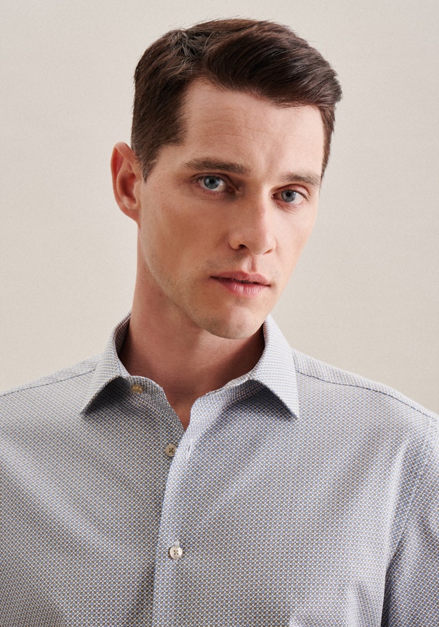 Twill Short sleeve Business Shirt in Shaped with Kent-Collar in Brown |  Seidensticker Onlineshop