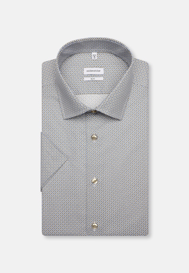 Shaped Business Hemd Druck in Braun |  Seidensticker Onlineshop