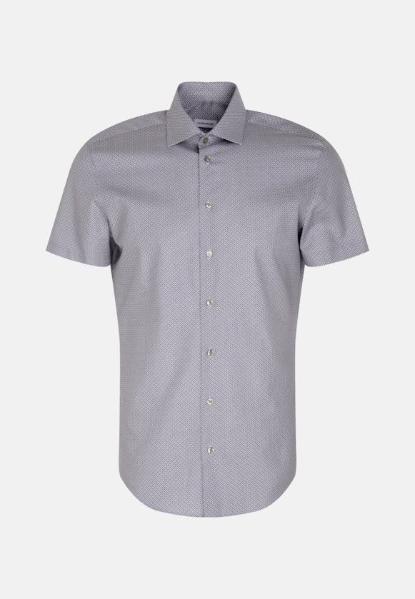 Twill korte arm Business overhemd in Shaped with Kentkraag in Bruin |  Seidensticker Onlineshop