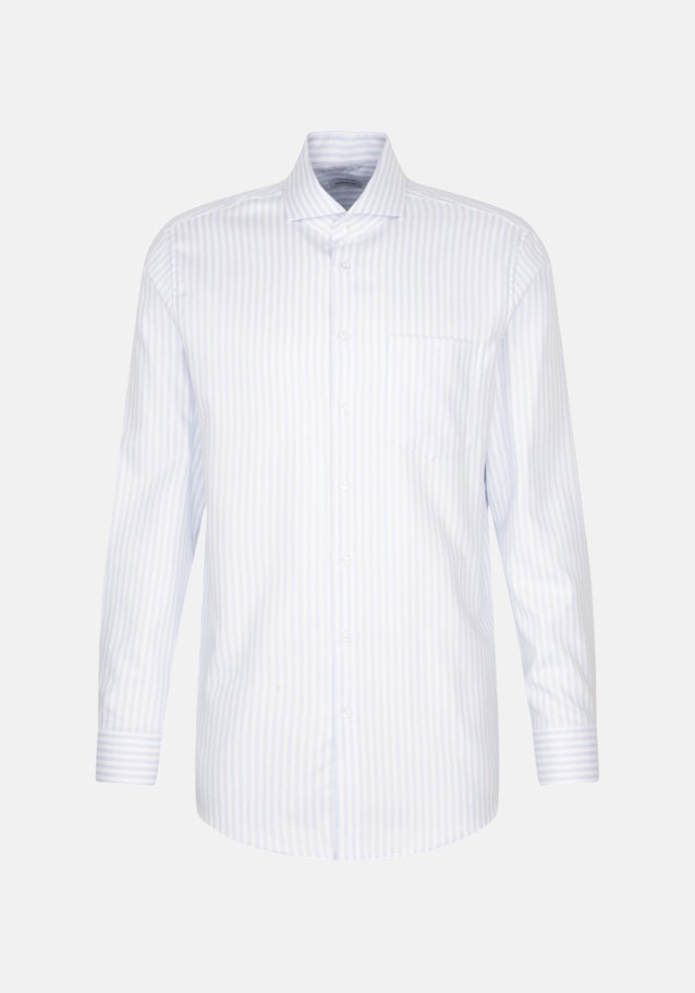 Non-iron Twill Business Shirt in Regular with Shark Collar in Light Blue |  Seidensticker Onlineshop