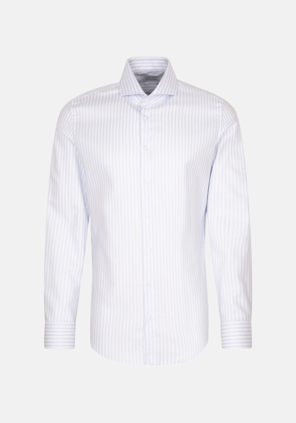 Non-iron Twill Business overhemd in Slim with Haaienkraag in Lichtblauw |  Seidensticker Onlineshop