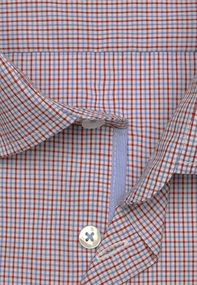 Non-iron Popeline korte arm Business overhemd in Shaped with Kentkraag in Rood |  Seidensticker Onlineshop