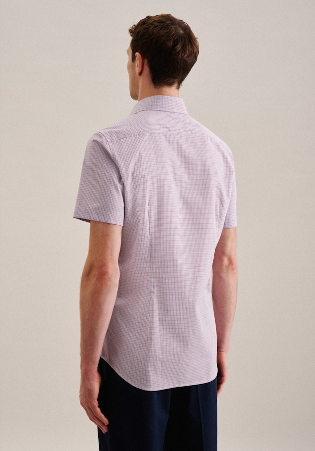 Non-iron Poplin Short sleeve Business Shirt in Shaped with Kent-Collar in Red | Seidensticker Onlineshop