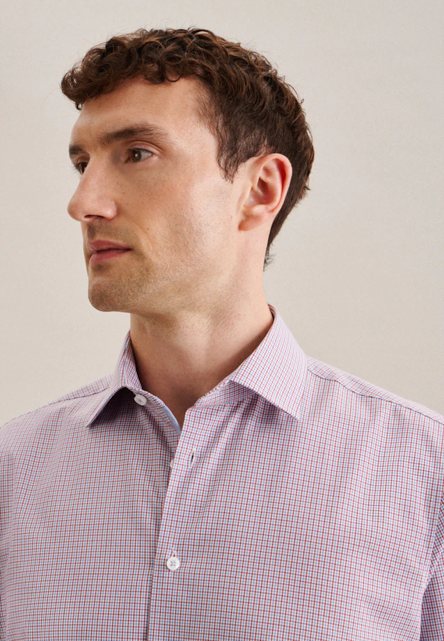 Shaped Business shirt Check in Red |  Seidensticker Onlineshop