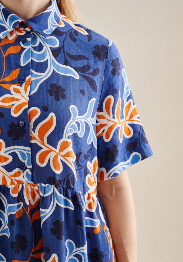 Kleid Druck in Mittelblau | Seidensticker Onlineshop