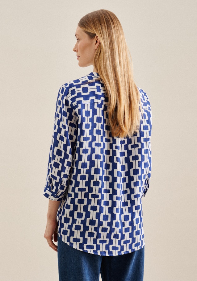 3/4-sleeve Linen Tunic in Medium Blue | Seidensticker Onlineshop