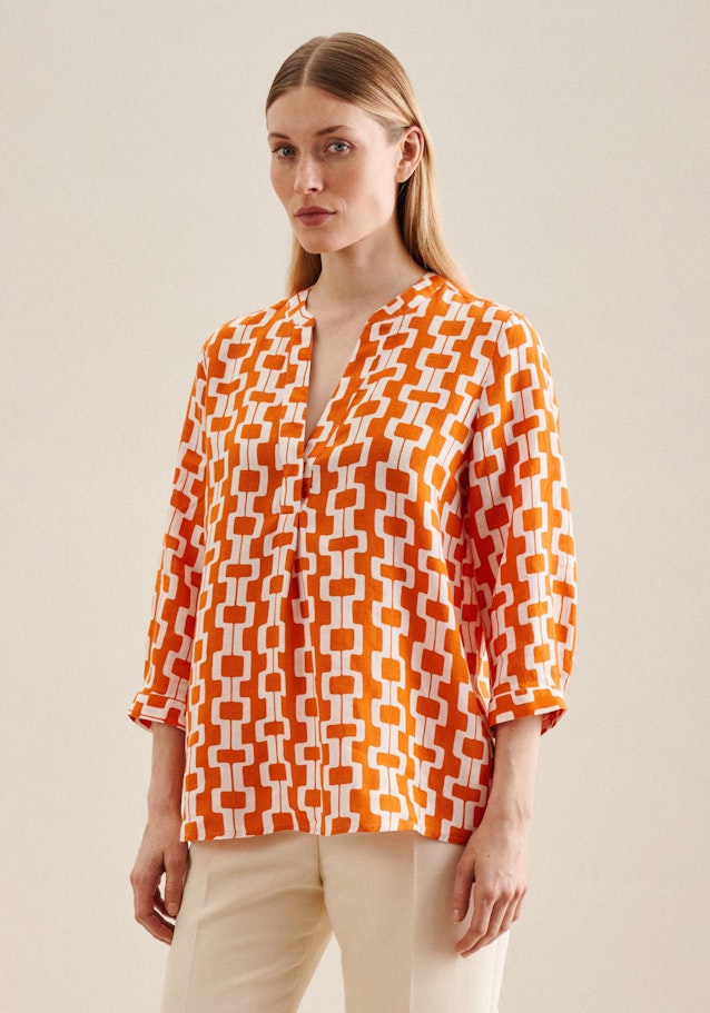 3/4-sleeve Linen Tunic in Orange | Seidensticker Onlineshop