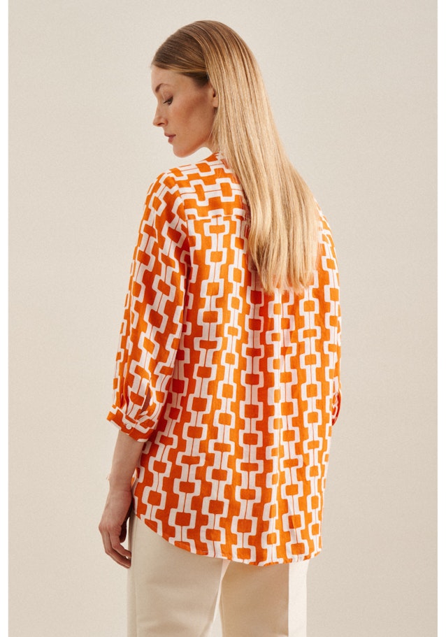 3/4-sleeve Linen Tunic in Orange | Seidensticker Onlineshop