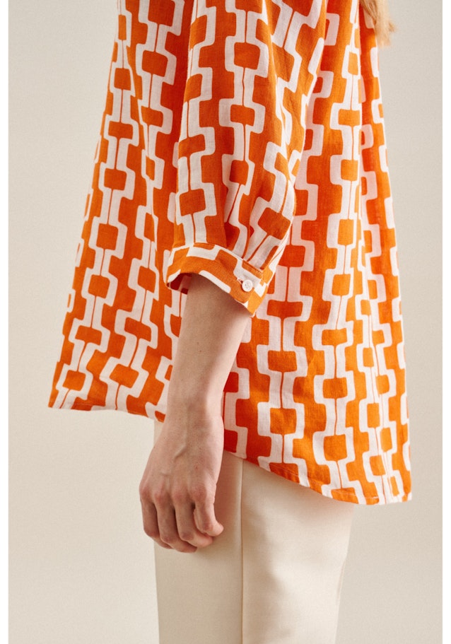 3/4-sleeve Linen Tunic in Orange |  Seidensticker Onlineshop