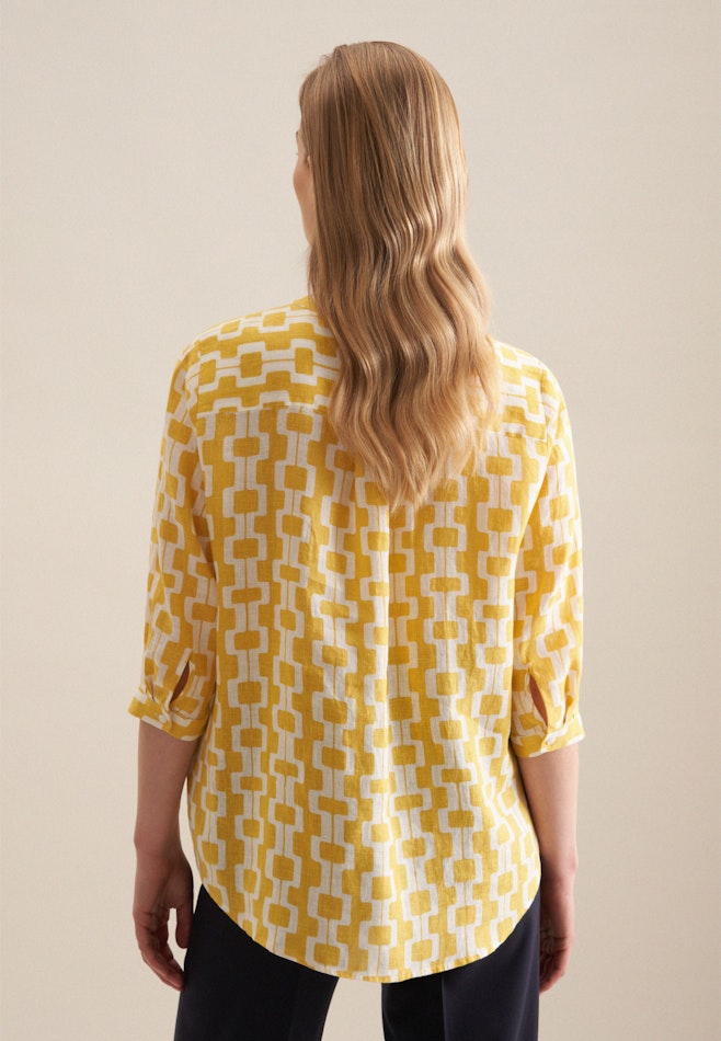 3/4-sleeve Linen Tunic in Yellow | Seidensticker online shop