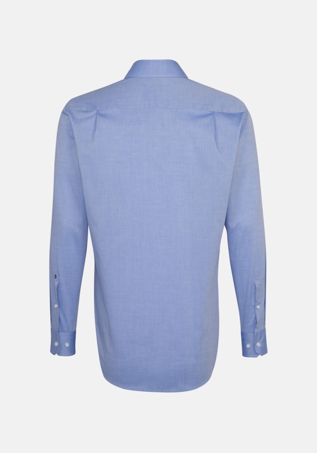 Bügelfreies Chambray Business Hemd in Regular mit Kentkragen in Mittelblau | Seidensticker Onlineshop