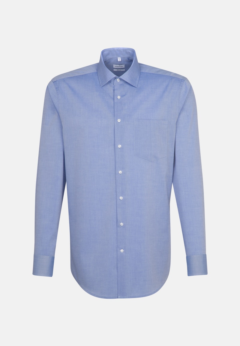 Non-iron Chambray Business Shirt in Regular with Kent-Collar