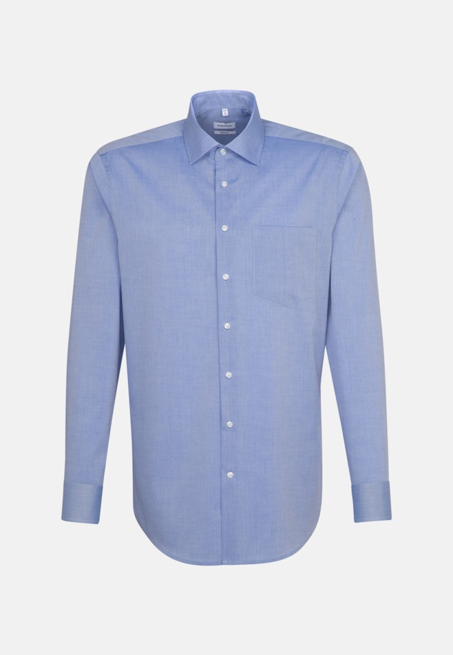 Regular Business shirt Uni in Medium blue | Seidensticker online shop