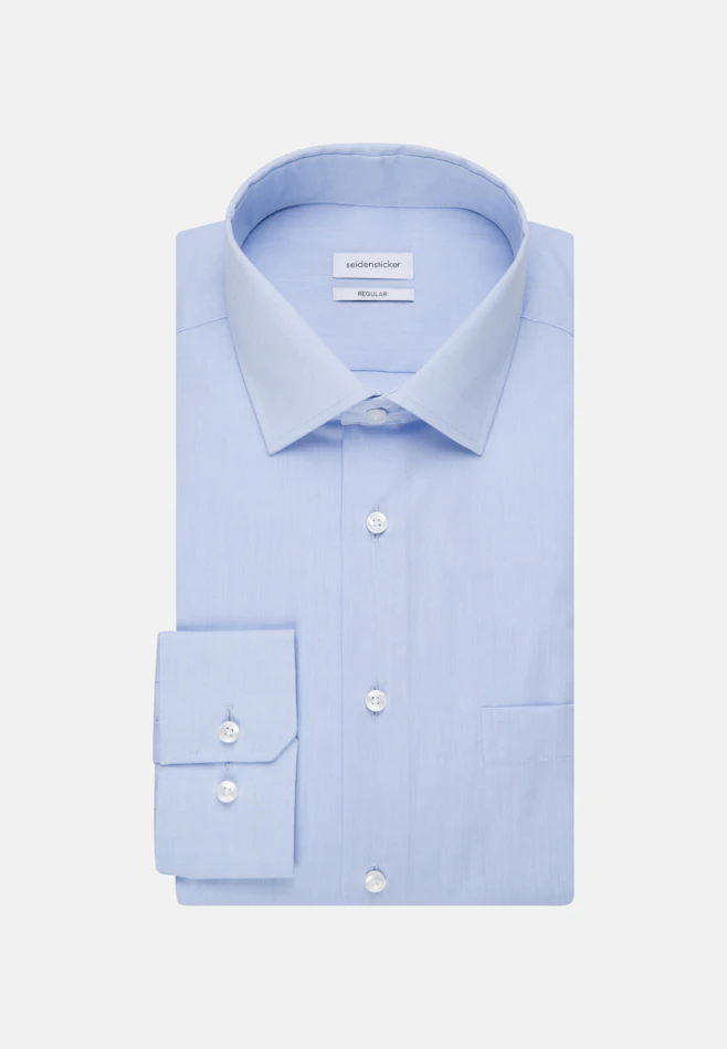 Regular Business shirt Uni in Light blue | Seidensticker online shop