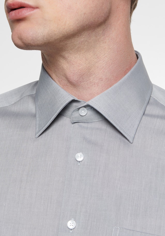 Non-iron Chambray Business Shirt in Regular with Kent-Collar in Grey |  Seidensticker Onlineshop