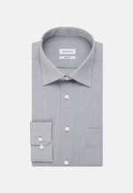 Non-iron Chambray Business Shirt in Regular with Kent-Collar in Grey |  Seidensticker Onlineshop