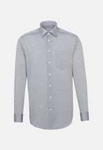 Non-iron Chambray Business Shirt in Regular with Kent-Collar in Grey |  Seidensticker Onlineshop