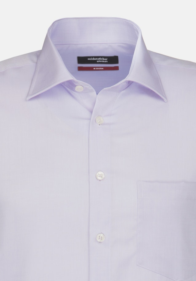 Non-iron Chambray Business overhemd in Regular with Kentkraag in Paars |  Seidensticker Onlineshop