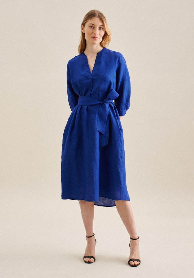 Robe Regular Manchon 3/4 in Bleu Moyen | Seidensticker Onlineshop